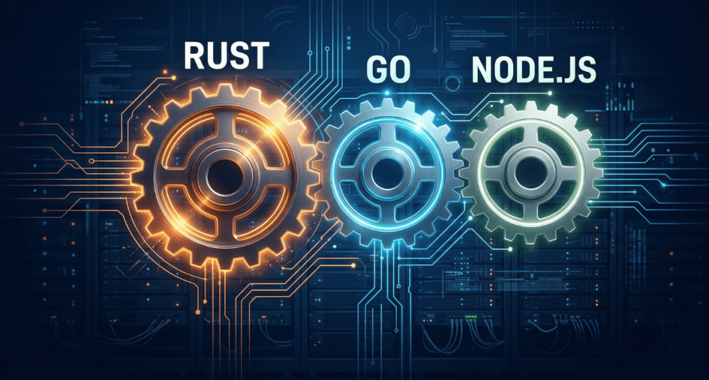 Rust vs Go vs Node for Backend Services: A 2026 Decision Framework